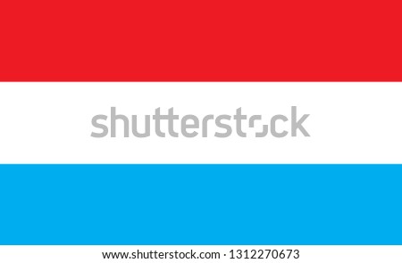 Luxembourg flag. Simple vector Luxembourg  flag