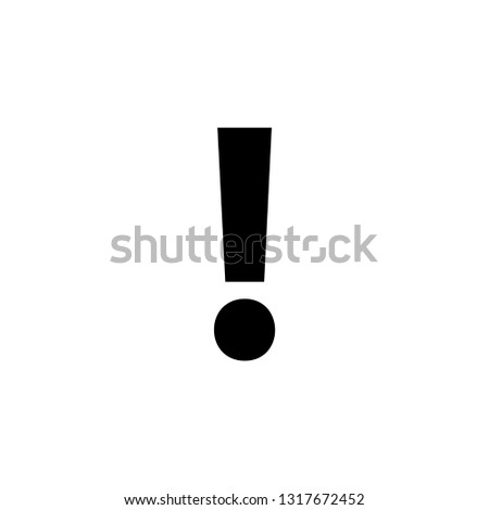 exclamation point icon.  exclamation point symbol.  Vector icon for website design, app. 
