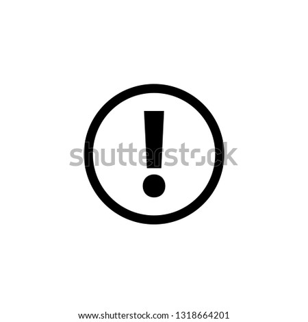 exclamation point icon.  line style. exclamation point symbol.  Vector icon for website design, app. 