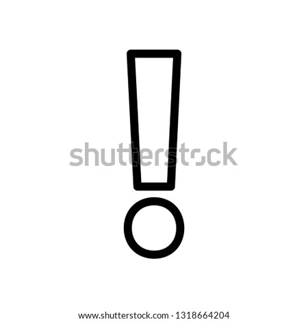 exclamation point icon.  line style. exclamation point symbol.  Vector icon for website design, app. 
