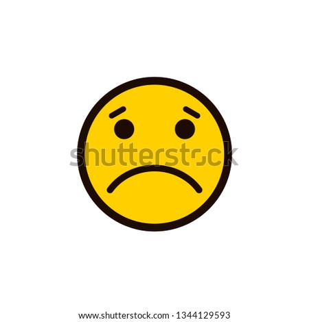 smiley icon. Angry smiley face. Angry Emoticon. Yellow vector symbol. 