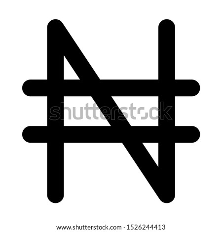 Nigerian Naira  icon. Nigerian Naira  sign. vector