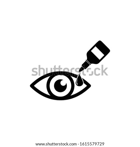 Eye drop icon.  Eye drop bottle