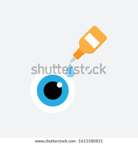 Eye drop icon.  Eye drop bottle