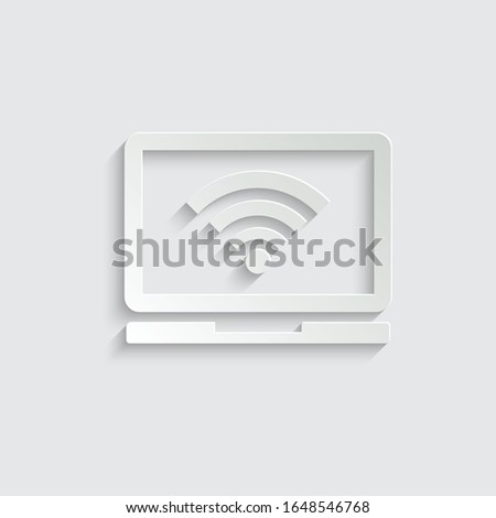 paper wi-fi icon.  internet icon vector