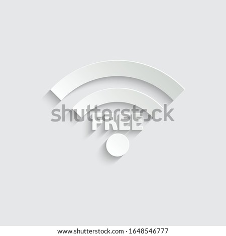 paper wi-fi icon.  internet icon vector