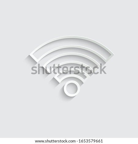 paper wi-fi icon.  internet icon vector