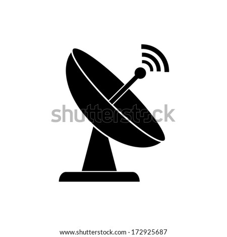 Radar satellite dish - Vector icon