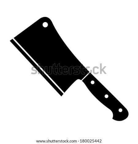 Meat cleaver knife - vector icon