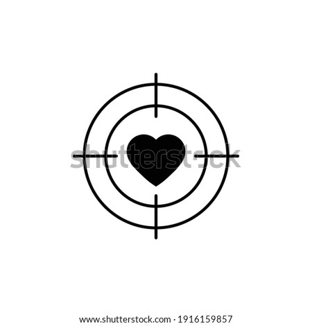 aim icon with heart sign. love  target icon. vector illustration valentines day