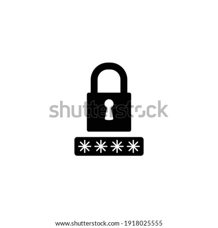 Password protection icon. Security password sign. padlock icon