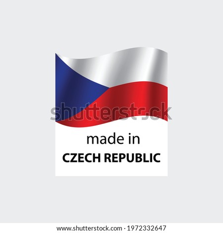 made in Czech Republic  vector stamp. badge with Czech Republic 
 flag