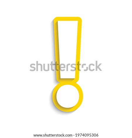 exclamation point icon.    Vector icon for website design, app. 