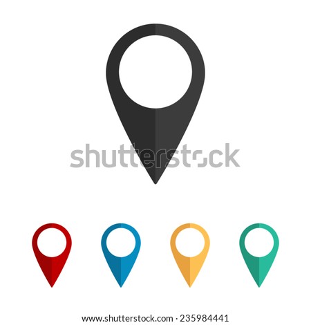 Map pointer  - vector icon, flat design