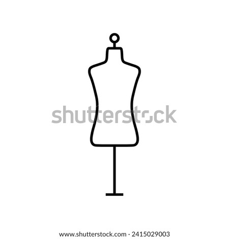 female  mannequin icon vector. Manikin icon