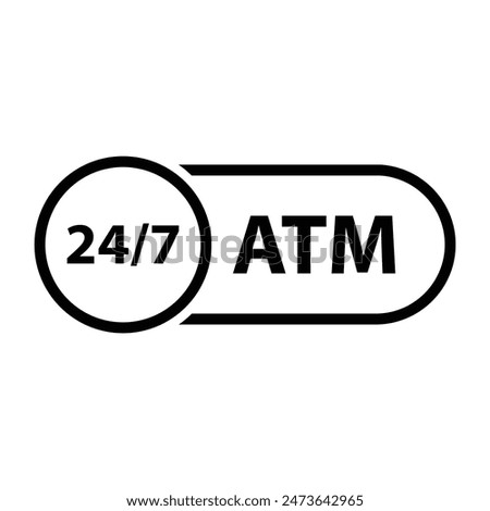 atm  24 7 icon vector bank ATM sign