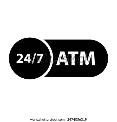 atm  24 7 icon vector bank ATM sign