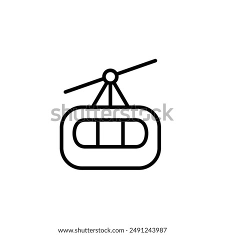 ski cable icon vector Cable car sign