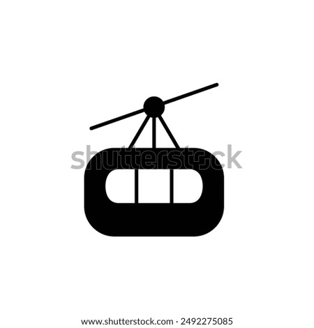 ski cable icon vector Cable car sign