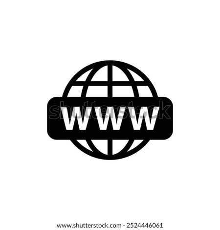 www icon, website icon, internet vector sign