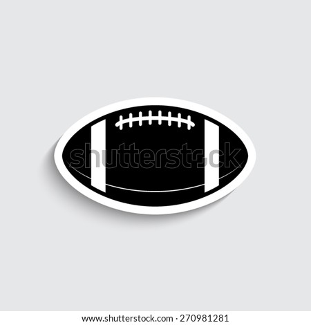 american football ball - vector icon