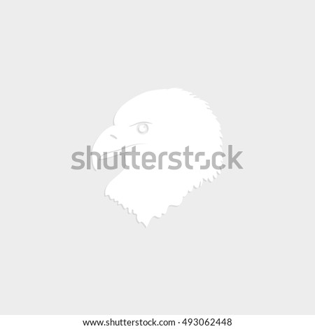 Eagle - White Vector Icon With Shadow - 493062448 : Shutterstock
