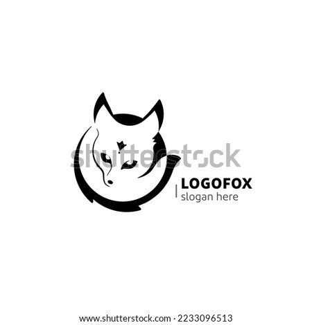 vector logo design of blanford's fox ,a small fox native to the Middle East and Central Asia. It is listed as Least Concern on the IUCN Red List