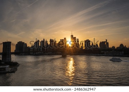 Similar – Image, Stock Photo Intense sunset at the coast of Reykjavik, Iceland