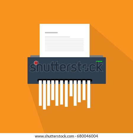 paper shredder icon document business office information protection