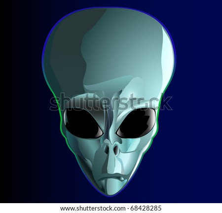 Alien head vector