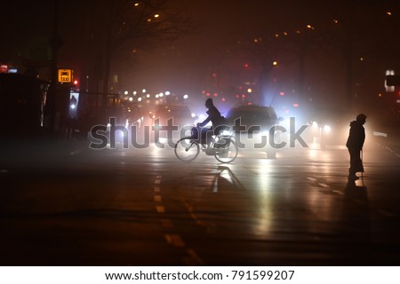 Similar – Image, Stock Photo bicycle traffic light Berlin shows red