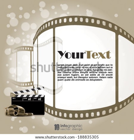 vector info graphic background - movie, film strip