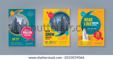 Business Leaflet Brochure Flyer template Design Set. Corporate Flyer Template A4 Size, Abstract Speech Bubbles, Corporate book cover design template, flyer, leaflet, Booklet, cover brochure, banner