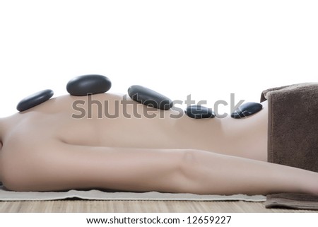 Massage with hot volcanic stones