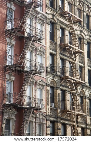 Fire Ladder - Manhattan,downtown,New York City