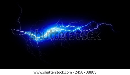 Similar – Image, Stock Photo Lightning On Background Of Night Stormy Sky Before Rain. Cloudy Sky. Lightning Strike, Thunderbolt