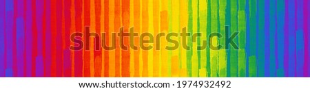 Grunge seamless texture with brush stroke pattern, rainbow color, banner, 3d illustration 商業照片 © 
