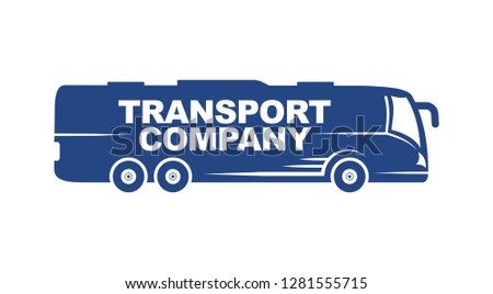 Bus vector logo. Transport company