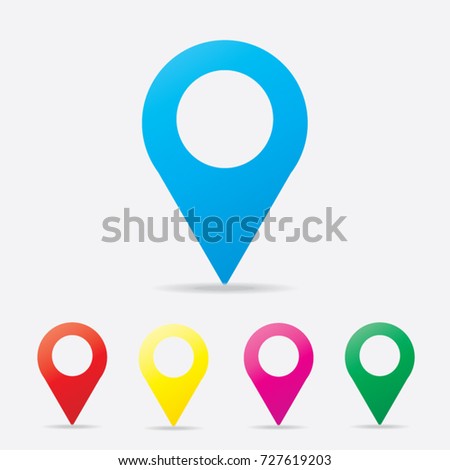 Location icon vector. Pin sign Isolated on white background. Navigation map, gps, direction, place, compass, contact, search concept. Flat style for graphic design, logo, Web, UI, mobile upp, EPS10