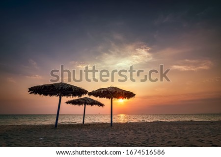 Morning view of Fanateer Beach -Al Jubail Saudi Arabia
