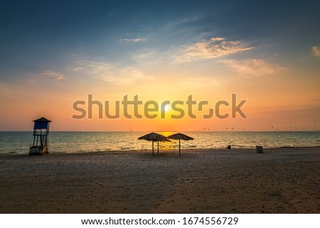 Morning view of Fanateer Beach -Al Jubail Saudi Arabia