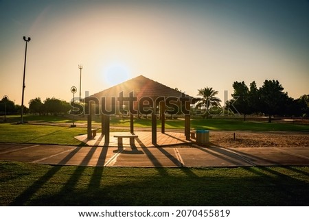 Morning view in Aqua park Jubail , Saudi Arabia.