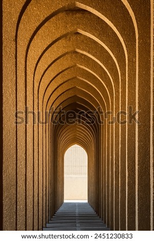 Similar – Image, Stock Photo Frame within a frame through the legs of a long abandoned railway bridge