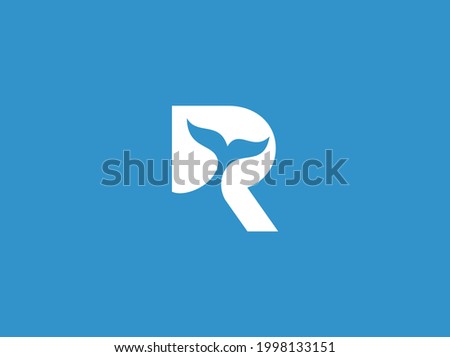 letter R ocean logo design template Photo stock © 