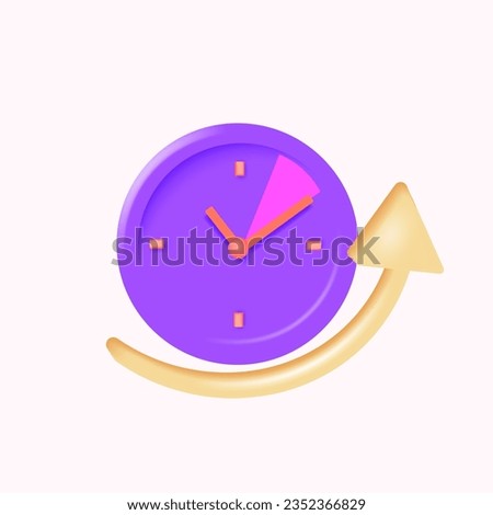 Fall back vector illustration.3d clock icon.