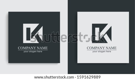 Letter K logo icon design template elements. personal monogram. Vector element Stock fotó © 