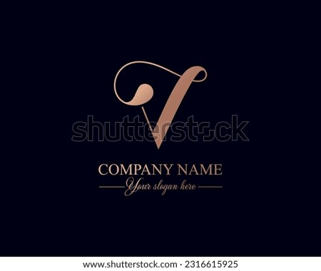 V logo. V letter logo template elements. personal monogram. Vector elegant logo. letter V logo design letter V luxurious