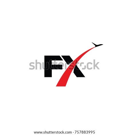 Fx jet logo vector flat template design