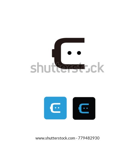 c logo bot vector flat template Foto stock © 