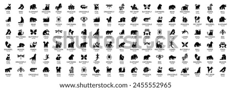 Animals logos collection. Animal logo set. Icon design